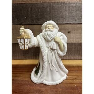 Vintage Gold/Cream Musical Santa Claus -Joy To The World